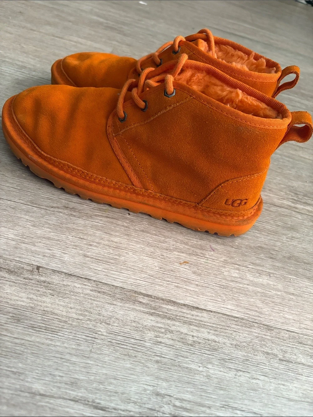UGG Orange Lace-Up Boots